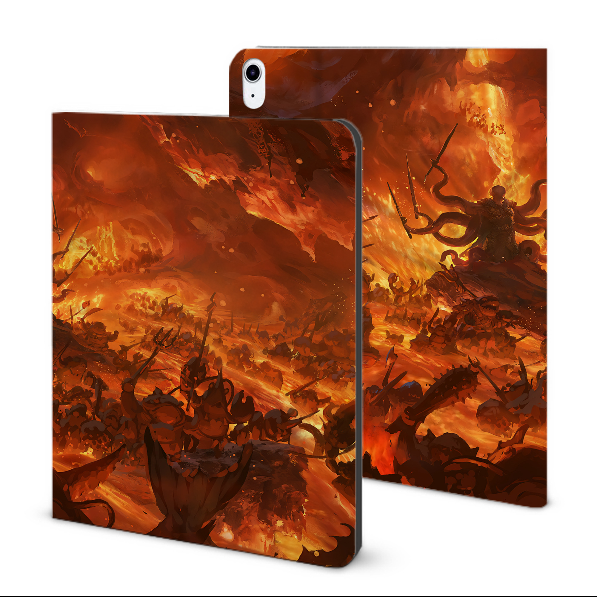 （画像用） Ne Zha 2 ナタ 魔童の大暴れ IPad ケース ブック型 PUレザー TPU 耐衝撃 軽量 薄型 ペン収納なし 全面保護 IPad 各モデル対応